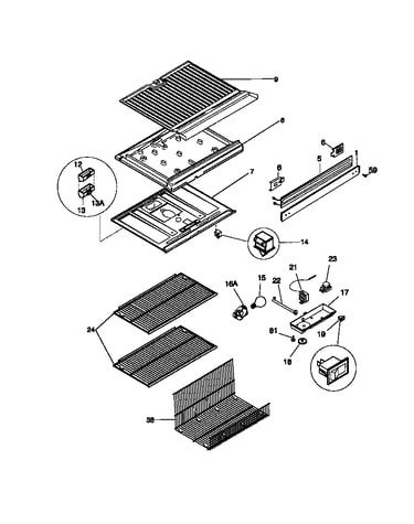 Shelves, controls