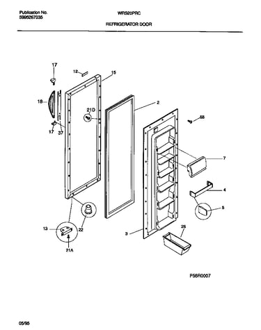 Refrigerator door
