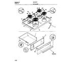 Universal/Multiflex (Frigidaire) MEF303PCDA top/drawer diagram