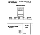 Universal/Multiflex (Frigidaire) MPF311PCDA cover page diagram