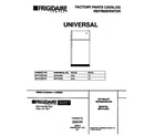 Universal/Multiflex (Frigidaire) MRT21BRCZ0 cover page diagram