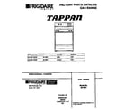Tappan 30-3981-23-05 cover page diagram