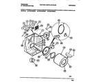 Frigidaire FDE436RBT0 cabinet, drum, heater assembly diagram