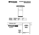Universal/Multiflex (Frigidaire) MRT18NNCD0 cover page diagram