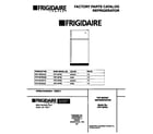 Frigidaire FRT16PRCW0 cover page diagram