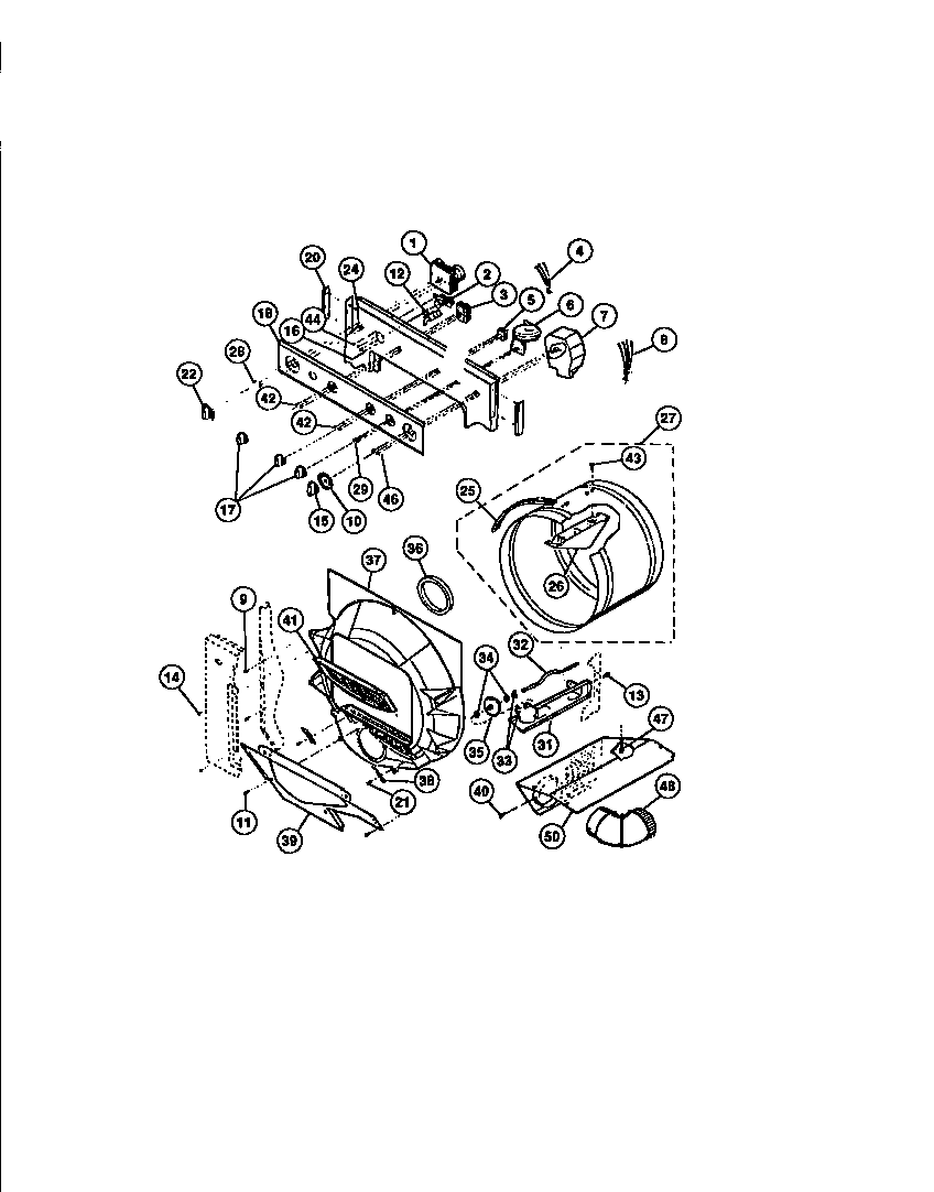 CONTROLS AND DRYER DRUM