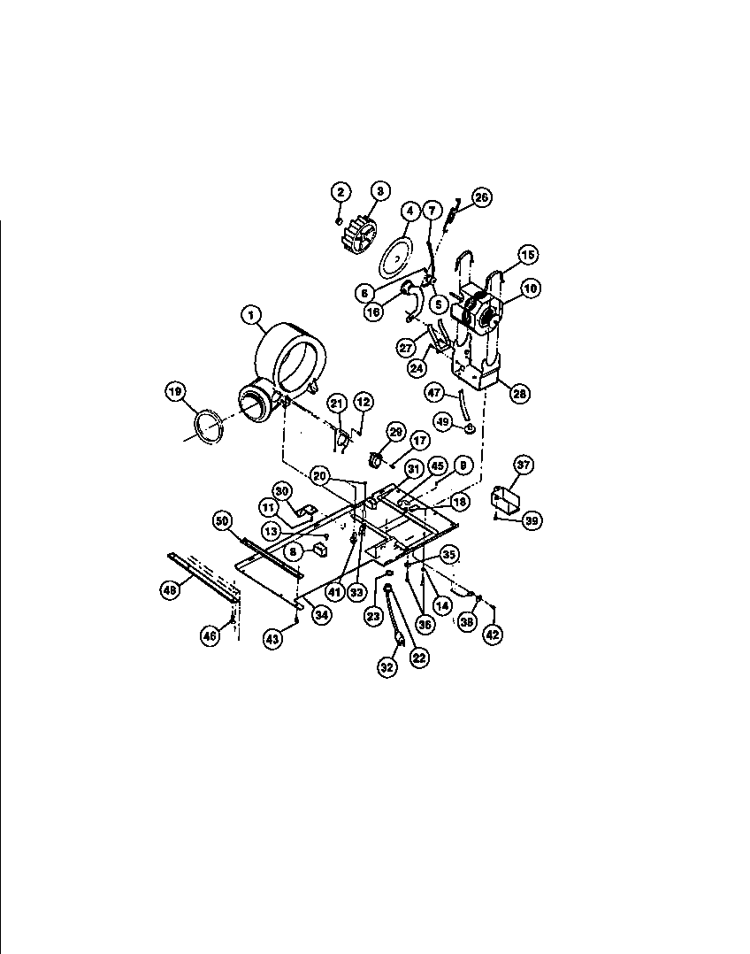 DRYER MOTOR, BASE, HOUSING AND MOUNTING