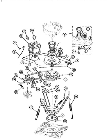 Motor and idler arm clutch