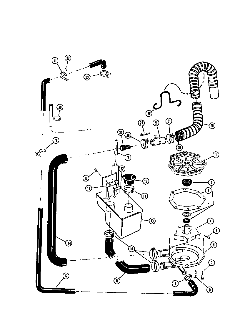 Drain, recirculate parts