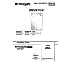 Universal/Multiflex (Frigidaire) MWX233MBW2 cover diagram