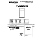 Tappan TRT15DRCZ0 cover diagram