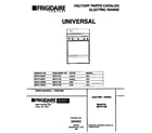 Universal/Multiflex (Frigidaire) MEF311SBWC cover diagram