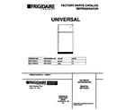 Universal/Multiflex (Frigidaire) MRT18CSCW1 cover diagram