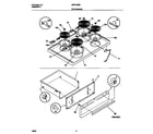 Universal/Multiflex (Frigidaire) MEF322BBDC top/drawer diagram