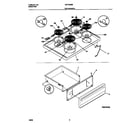 Universal/Multiflex (Frigidaire) MEF322BBDD top/drawer diagram