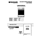 Universal/Multiflex (Frigidaire) MGF324WBSC cover diagram