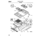 Universal/Multiflex (Frigidaire) MGF345BBDC top/drawer diagram