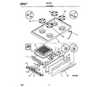 Universal/Multiflex (Frigidaire) MGF322BBDC top/drawer diagram