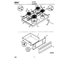Universal/Multiflex (Frigidaire) MEF350SBWD top/drawer diagram