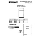 Universal/Multiflex (Frigidaire) MRT18DNCW1 cover diagram