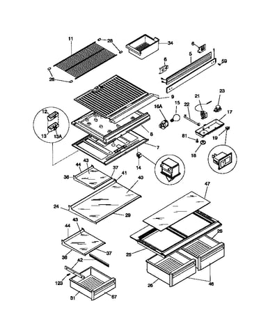 Shelves/controls
