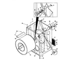 Universal/Multiflex (Frigidaire) MDG116RBW1 cabinet/drum diagram