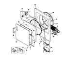 Universal/Multiflex (Frigidaire) MDG116RBW1 front panel/lint filter diagram