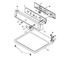 Universal/Multiflex (Frigidaire) MDG116RBW1 controls/top panel diagram