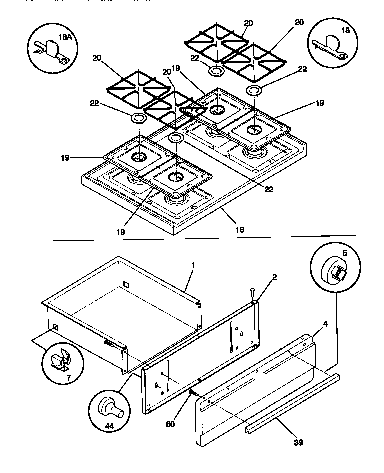 Top/drawer