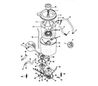 Tappan TWX233RBD2 motor/tub diagram