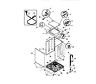 Universal/Multiflex (Frigidaire) MWX445RBD2 cabinet/top diagram
