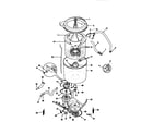 Universal/Multiflex (Frigidaire) MWX233RBW2 motor/tub diagram