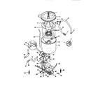 White-Westinghouse WWX233YBD2 motor/tub diagram
