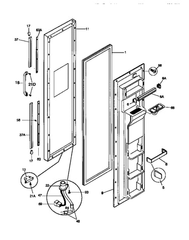 Freezer door