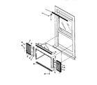 Frigidaire FAC083W7A5 window mounting parts diagram