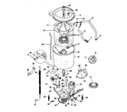 Frigidaire FWS845GCS1 motor/tub diagram