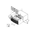 White-Westinghouse WAC063T7A5 cabinet front and wrapper diagram