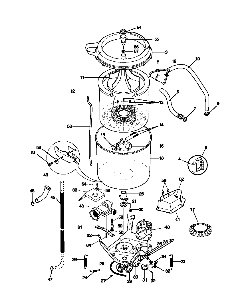 Motor/tub
