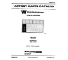 White-Westinghouse WAH09EP2T2 cover page diagram