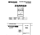 Tappan TGF334BCWA cover diagram