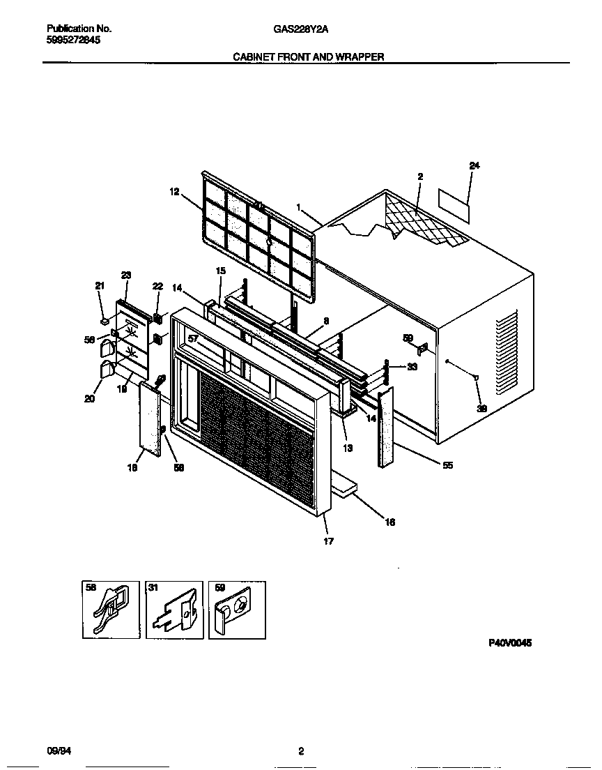 Cabinet front and wrapper