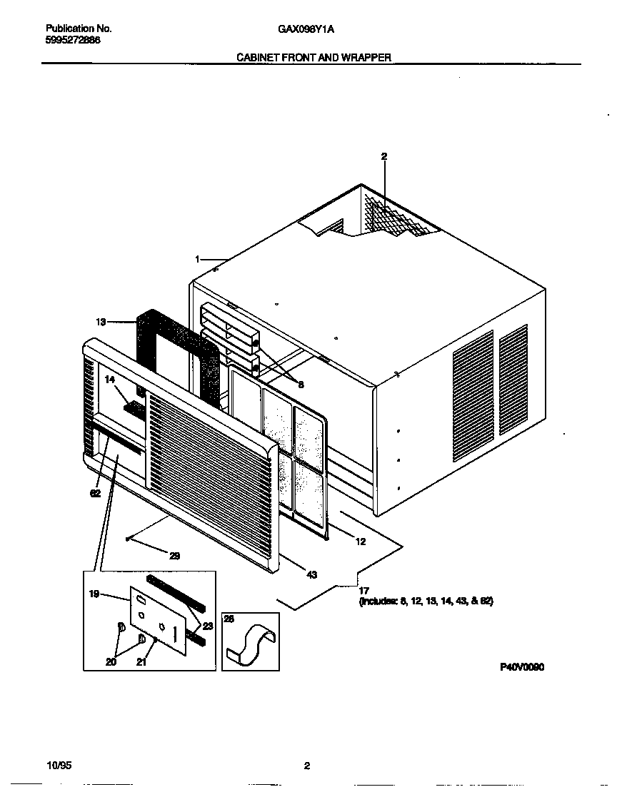 Cabinet front and wrapper