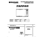 Tappan TMT116U1W0 cover diagram