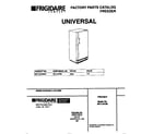 Universal/Multiflex (Frigidaire) MFU16F3BW3 cover diagram