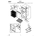 Universal/Multiflex (Frigidaire) MFU16F3BW3 cabinet/control/shelves diagram