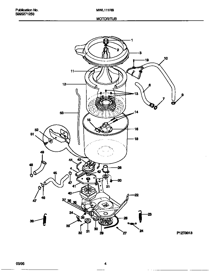 Motor/tub