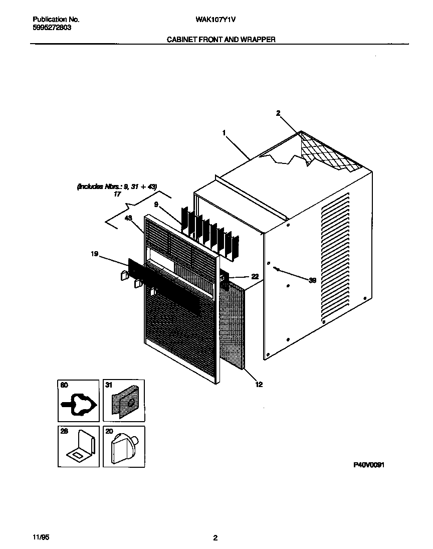 Cabinet front and wrapper