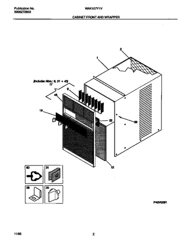 Cabinet front and wrapper