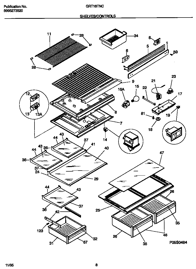 Shelves/controls