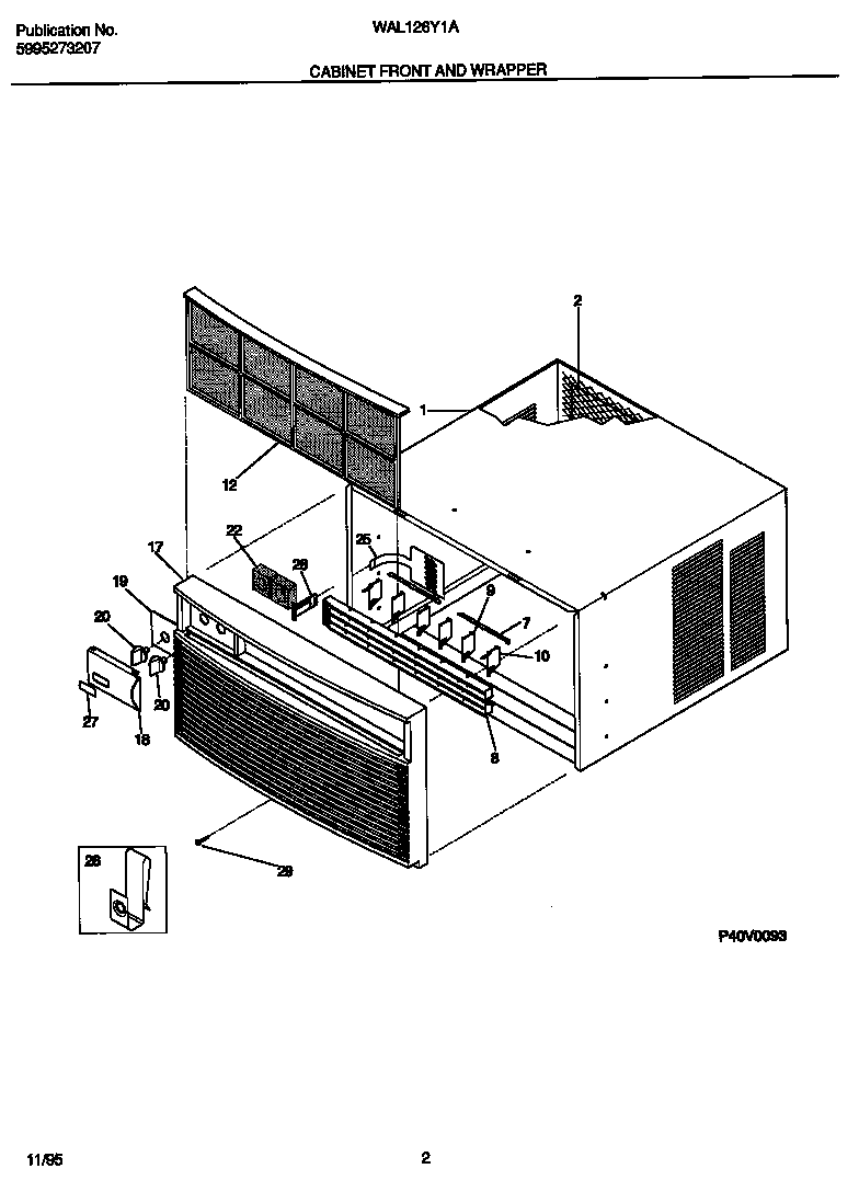 Cabinet front and wrapper